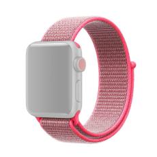  Nylon Loop Armband Justerbart Apple Watch 42/44/45/46/49 mm Rosa - Teknikhallen.se