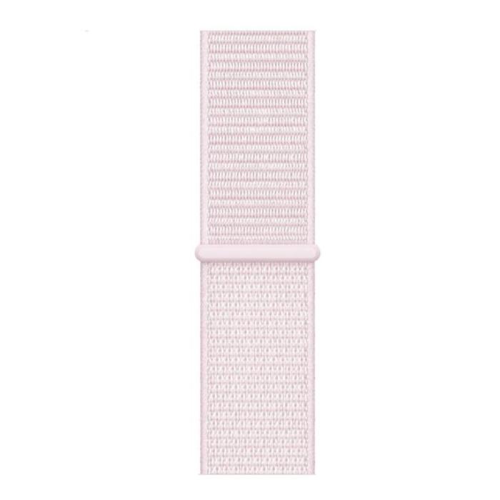 Bild 2,  Nylon Loop Armband Justerbart Apple Watch 42/44/45/46/49 mm Ljus Rosa - Teknikhallen.se
