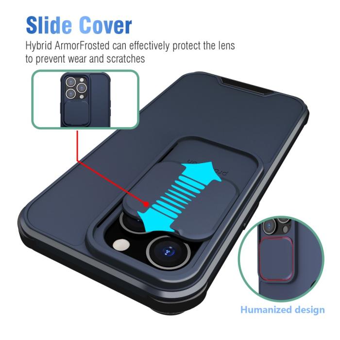 Bild 6,  iPhone 13 Pro - CamShield Hybrid Skal - Blå - Teknikhallen.se