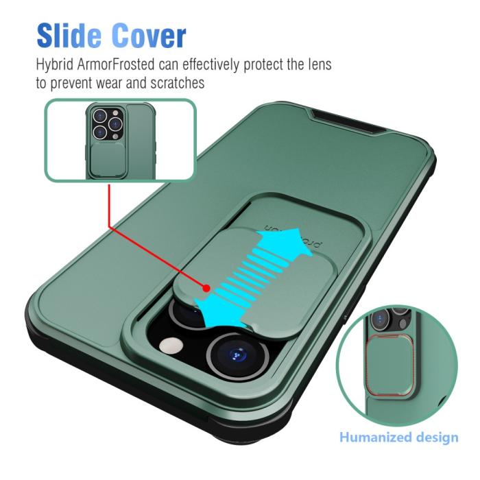 Bild 6,  iPhone 13 Pro - CamShield Hybrid Skal - Grön - Teknikhallen.se