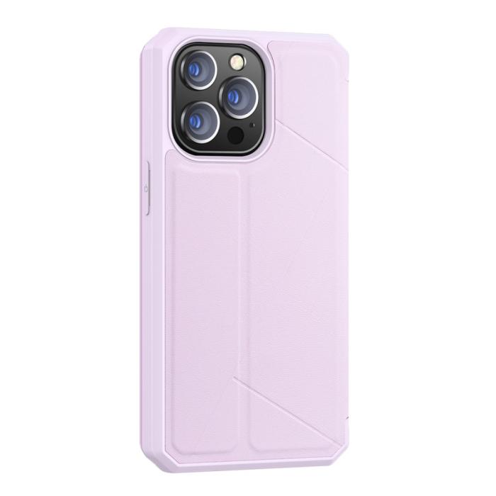 Bild 3, DUX DUCIS iPhone 13 Pro - DUX DUCIS Skin X Shockproof Läder Fodral - Rosa - Teknikhallen.se