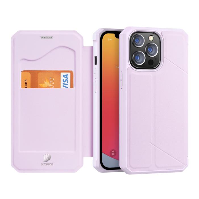 Bild 4, DUX DUCIS iPhone 13 Pro - DUX DUCIS Skin X Shockproof Läder Fodral - Rosa - Teknikhallen.se