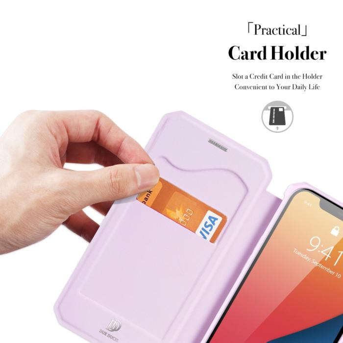 Bild 6, DUX DUCIS iPhone 13 Pro - DUX DUCIS Skin X Shockproof Läder Fodral - Rosa - Teknikhallen.se