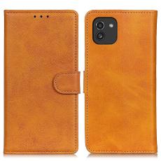  Samsung Galaxy A03 Fodral Solid L&auml;der Brun - Teknikhallen.se