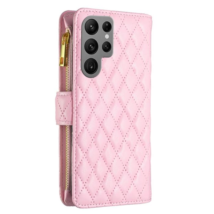 Bild 6, BINFEN BINFEN Galaxy S24 Ultra Fodral Diamond Multifunktionell Rosa - Teknikhallen.se