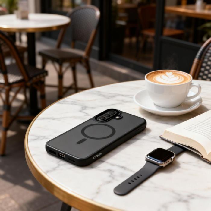 Bild 6, Tech-Protect Tech-Protect Galaxy A37 / A36 / A56 Skal MagSafe MagMat Svart - Teknikhallen.se