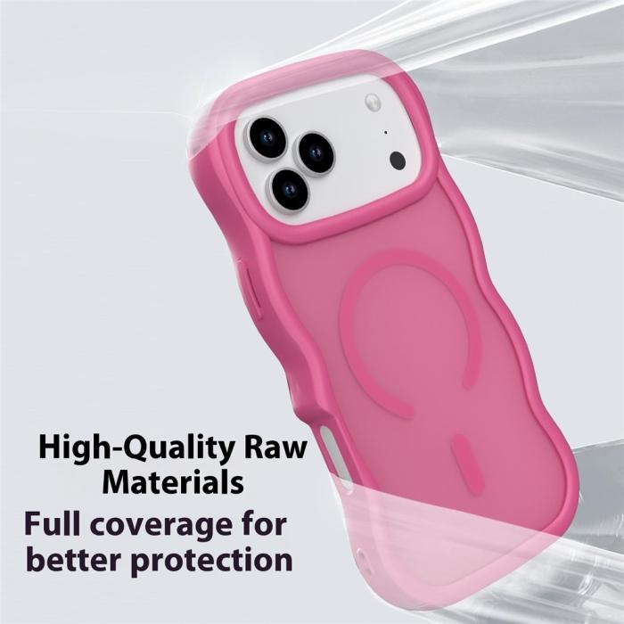 Bild 4,  iPhone 17 Pro Skal MagSafe Wavy Matt Rosa - Teknikhallen.se