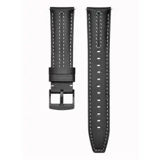  Klockarmband 22 mm &Auml;kta L&auml;der Svart - Teknikhallen.se