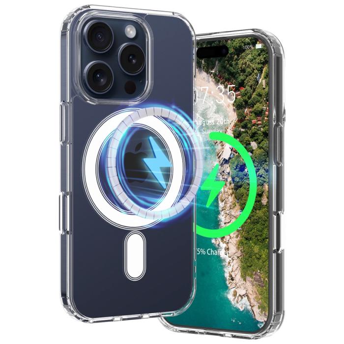 Bild 5,  iPhone 16 Pro Skal MagSafe Akryl/TPU Transparent - Teknikhallen.se