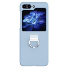  Galaxy Z Flip 6 / 7 FE Skal Skin Touch Ringh&aring;llare Ljus Bl&aring; - Teknikhallen.se