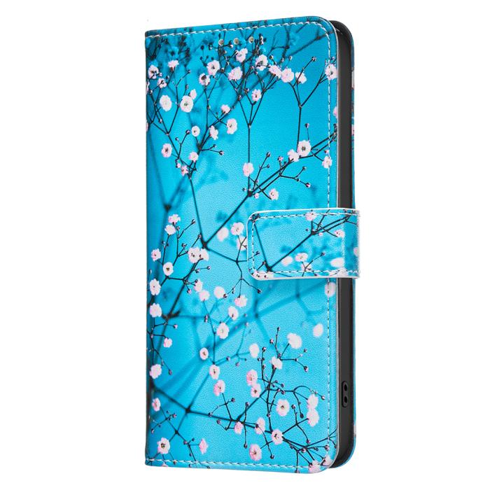 Bild 2,  Google Pixel 11 Pro XL Fodral Läder Med Tryck Blommor - Teknikhallen.se