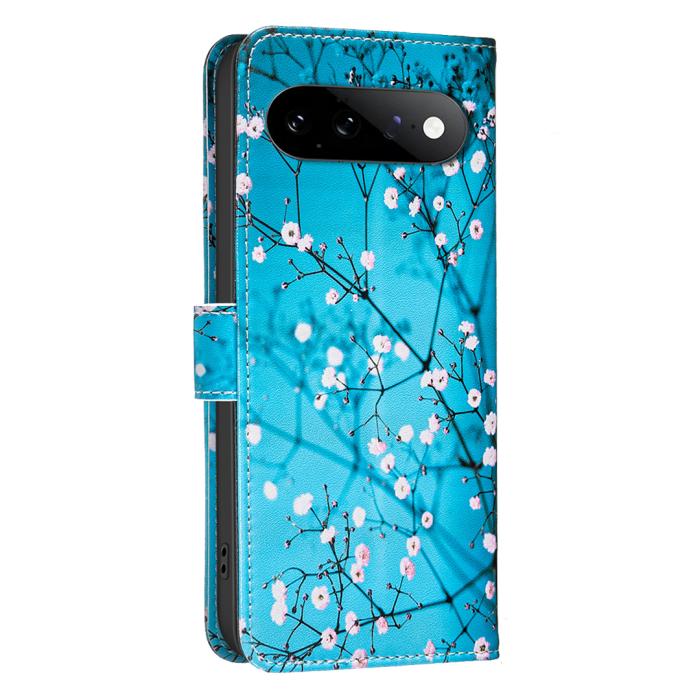 Bild 3,  Google Pixel 11 Pro XL Fodral Läder Med Tryck Blommor - Teknikhallen.se