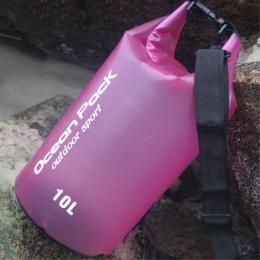  10L Genomskinlig Dry Bag Vattentät Sjösäck / Packpåse Rosa - Teknikhallen.se