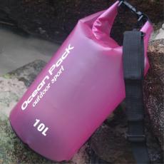  10L Genomskinlig Dry Bag Vattent&auml;t Sj&ouml;s&auml;ck / Packp&aring;se Rosa - Teknikhallen.se
