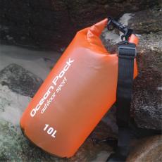  10L Genomskinlig Dry Bag Vattent&auml;t Sj&ouml;s&auml;ck / Packp&aring;se Orange - Teknikhallen.se