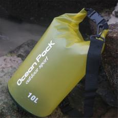  10L Genomskinlig Dry Bag Vattent&auml;t Sj&ouml;s&auml;ck / Packp&aring;se Gul - Teknikhallen.se