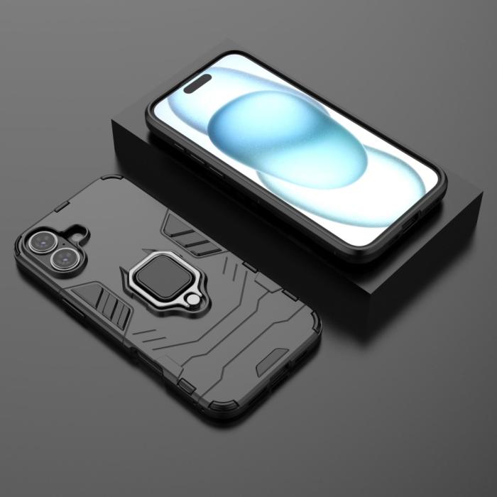 Bild 6,  iPhone 16 Plus Skal Hybrid Armor Ring Svart - Teknikhallen.se