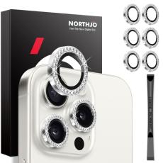 NORTHJO NORTHJO iPhone 15 Pro/Pro Max/14 Pro/Pro Max Linsskydd Strass 2-PACK - Teknikhallen.se
