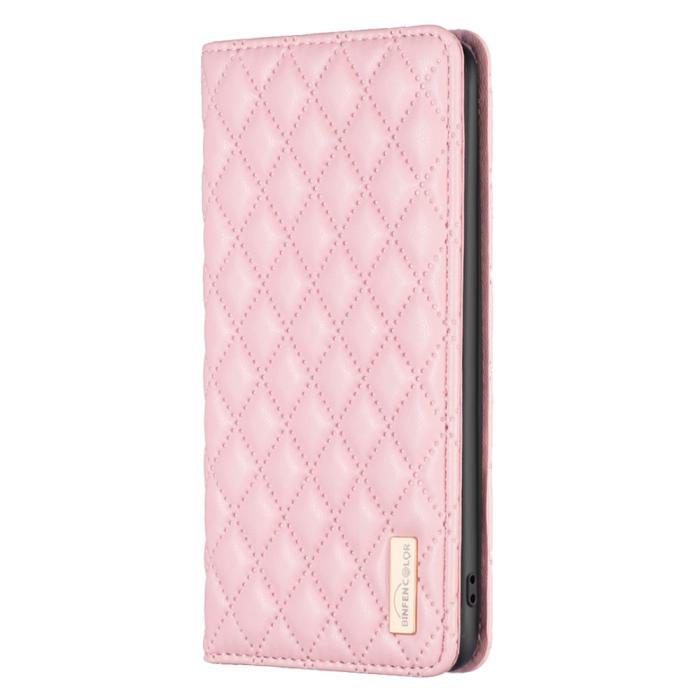 Bild 5, BINFEN BINFEN Galaxy S24 Fodral Diamond Flip Läder Rosa - Teknikhallen.se