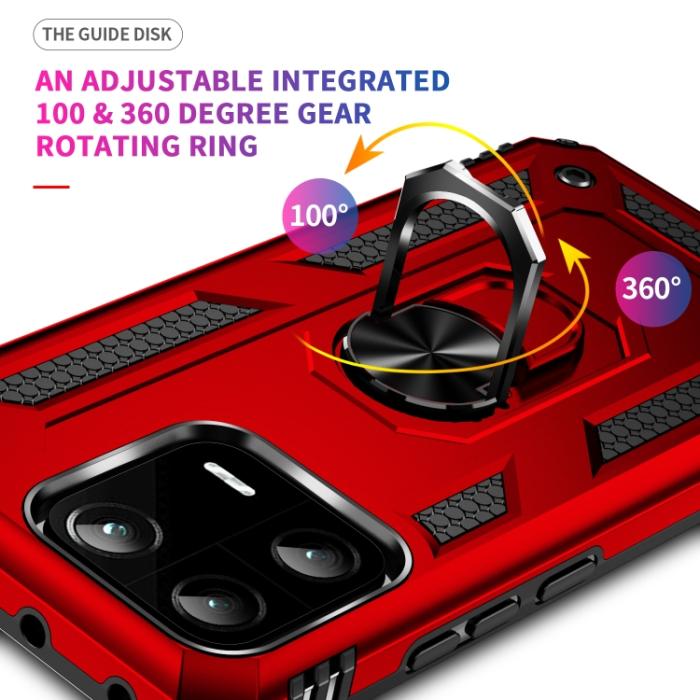 Bild 4,  Xiaomi 13 Pro 5G Skal Ring Armor Röd - Teknikhallen.se