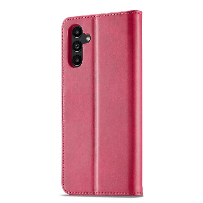 Bild 3, LC.IMEEKE LC.IMEEKE Samsung Galaxy A04s / A13 5G Fodral Läder Röd/Rosa - Teknikhallen.se