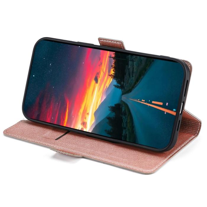 Bild 2,  Motorola Edge 30 Neo 5G Fodral Slim Magnetisk Stängning Roséguld - Teknikhallen.se