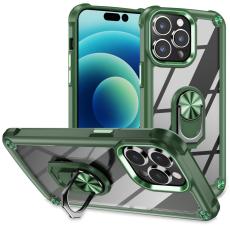  iPhone 15 Pro Max Skal Ring Shockproof Hybrid Gr&ouml;n - Teknikhallen.se
