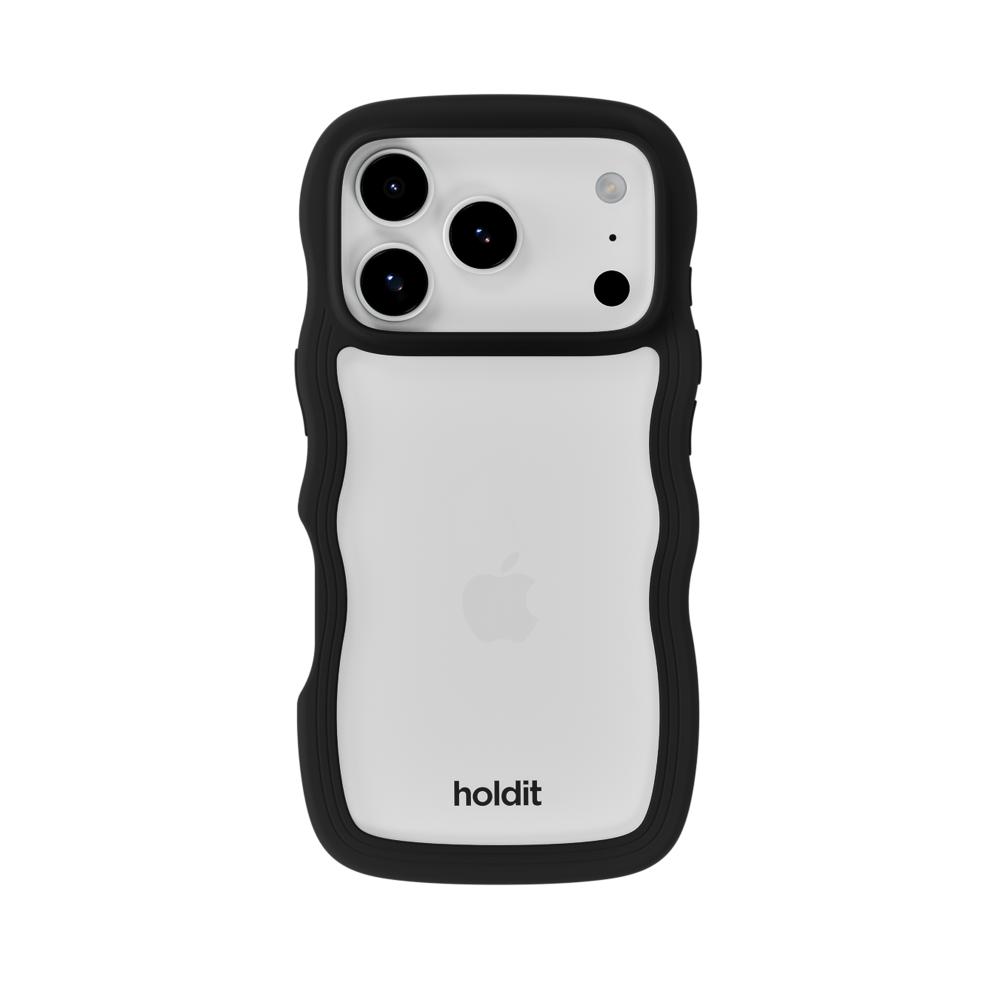 holdit holdit iPhone 17 Pro Mobilskal Wavy Black/Transparent - Teknikhallen.se