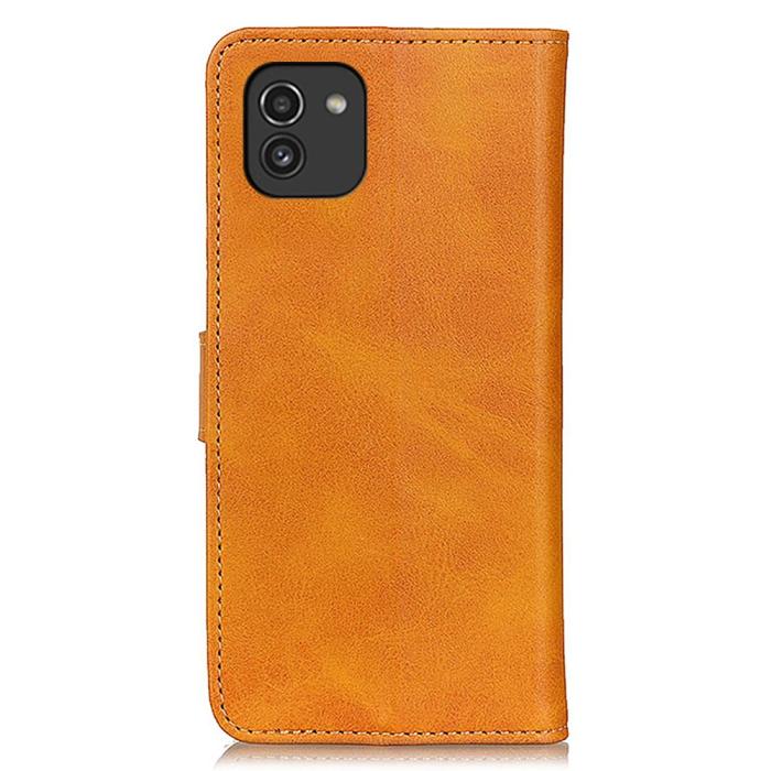 Bild 3,  Samsung Galaxy A03 Fodral Solid Läder Brun - Teknikhallen.se