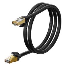 BASEUS Baseus 1m Cat7 RJ45 N&auml;tverkskabel Svart - Teknikhallen.se