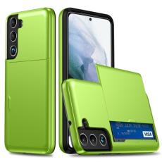  Samsung Galaxy S22 Skal Hybrid Kortfack Gr&ouml;n - Teknikhallen.se