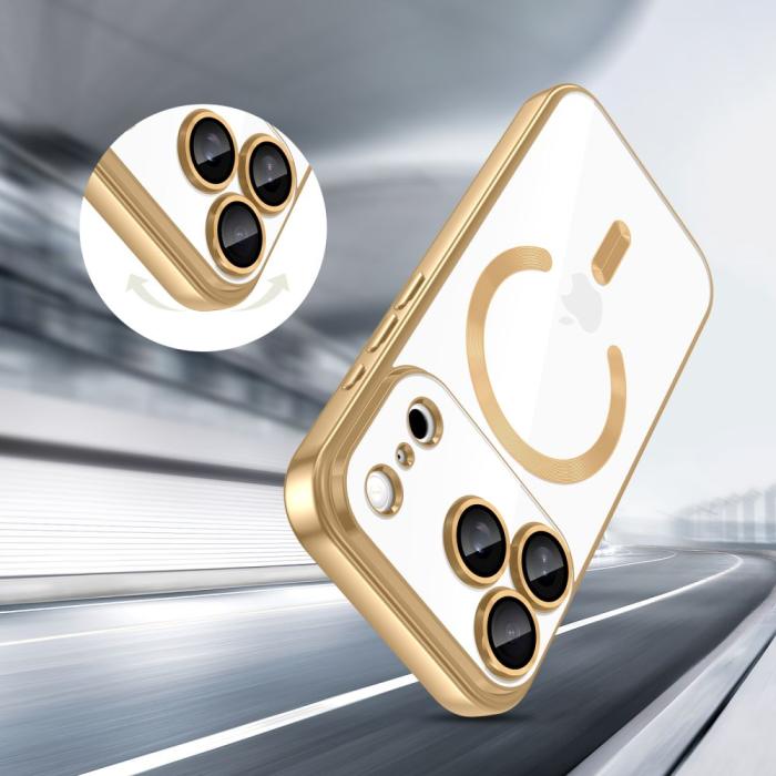 Bild 5, Tech-Protect Tech-Protect iPhone 17 Pro Max Skal MagSafe MagFlex Shiny Gold - Teknikhallen.se