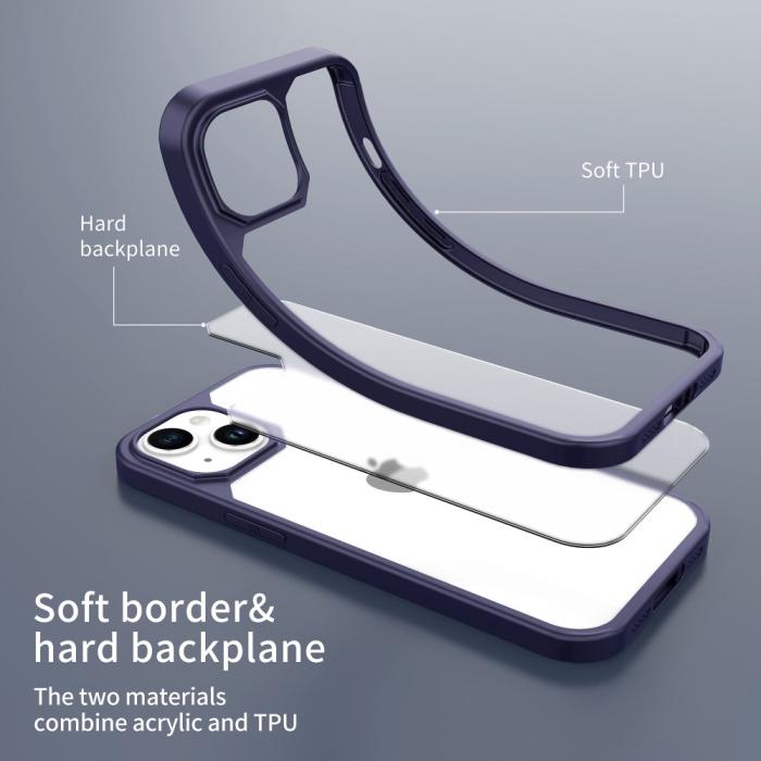 Bild 6, LEEU DESIGN LEEU DESIGN iPhone 15 Skal Hybrid Matt Blå - Teknikhallen.se