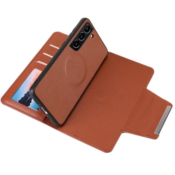 Bild 2,  Samsung Galaxy S23 Plus 2in1 Magnet Fodral Brun - Teknikhallen.se
