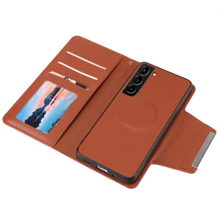 Bild 3,  Samsung Galaxy S23 Plus 2in1 Magnet Fodral Brun - Teknikhallen.se