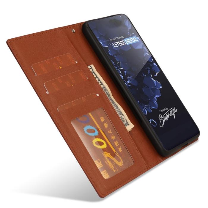 Bild 4,  Samsung Galaxy S23 Plus 2in1 Magnet Fodral Brun - Teknikhallen.se