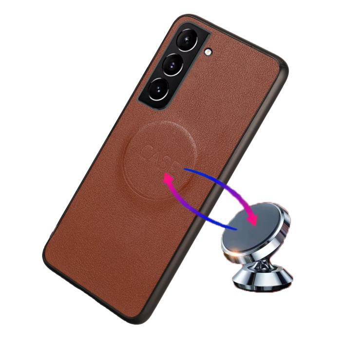 Bild 5,  Samsung Galaxy S23 Plus 2in1 Magnet Fodral Brun - Teknikhallen.se