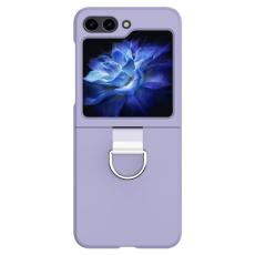  Galaxy Z Flip 6 / 7 FE Skal Skin Touch Ringh&aring;llare Lila - Teknikhallen.se