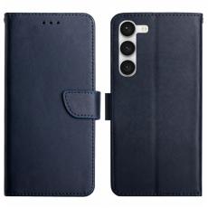  Samsung Galaxy S23 &Auml;kta L&auml;der Fodral Nappa Textur Bl&aring; - Teknikhallen.se