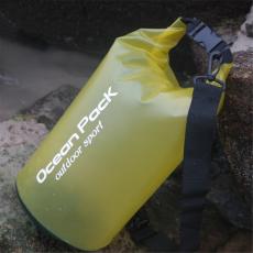  15L Genomskinlig Dry Bag Vattent&auml;t Sj&ouml;s&auml;ck / Packp&aring;se Gul - Teknikhallen.se