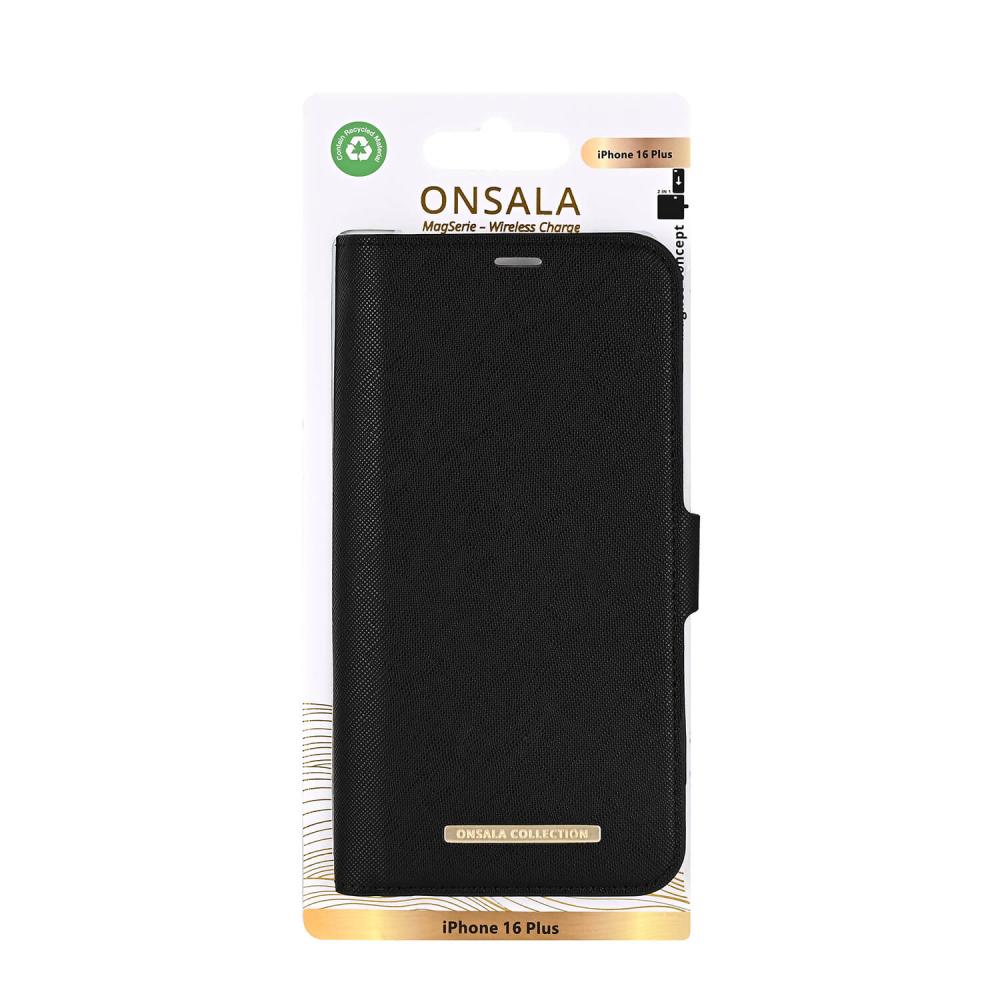 Onsala Onsala iPhone 16 Plus Fodral MagSafe 2 Kortfack Svart - Teknikhallen.se