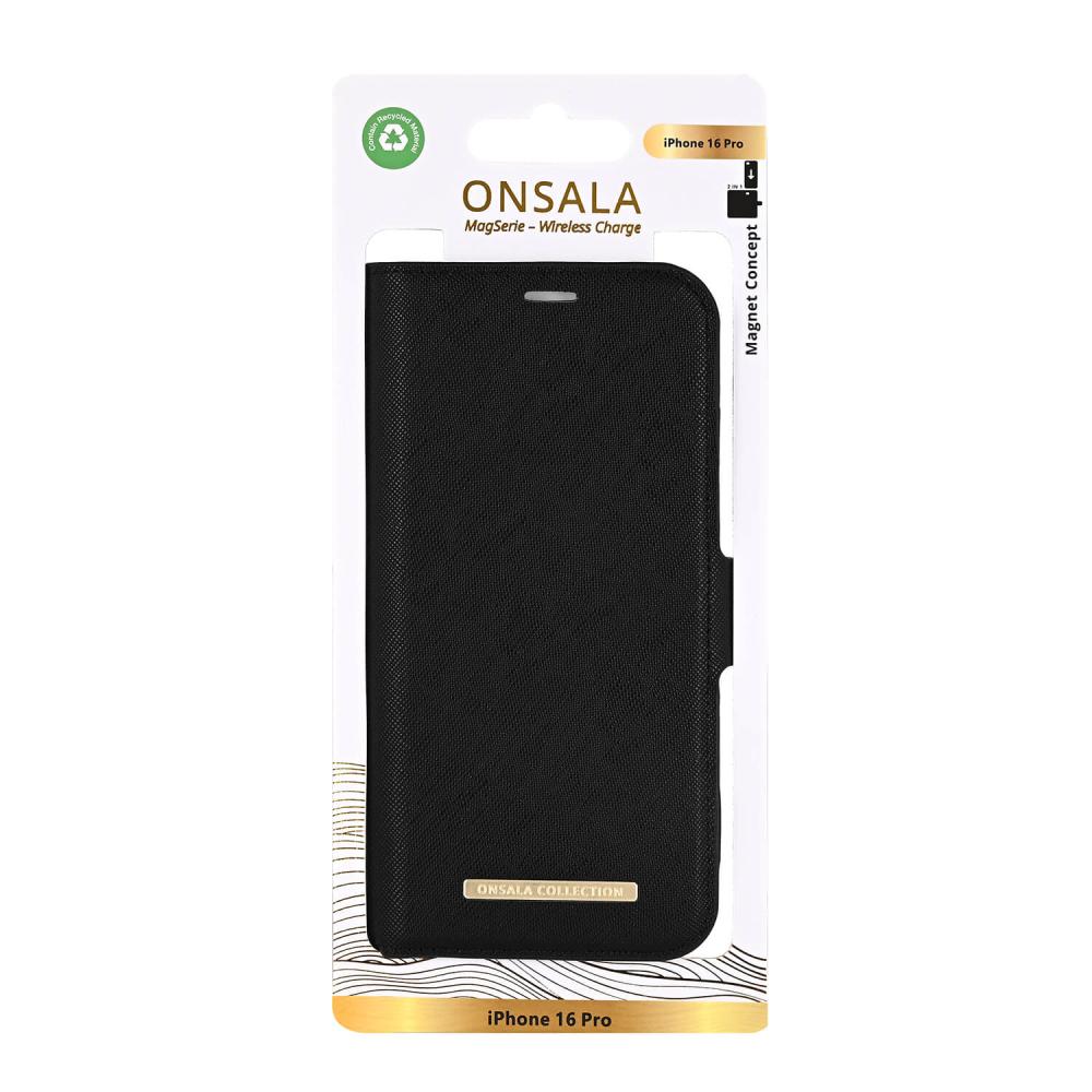 Onsala Onsala iPhone 16 Pro Fodral MagSafe 2 Kortfack Svart - Teknikhallen.se