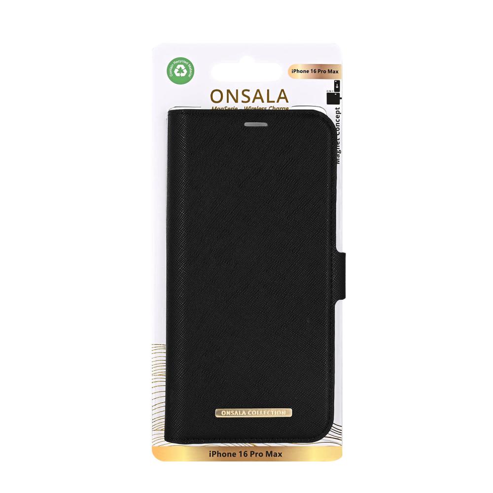 Onsala Onsala iPhone 16 Pro Max Fodral MagSafe 2 Kortfack Svart - Teknikhallen.se