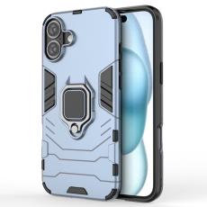  iPhone 16 Plus Skal Hybrid Armor Ring Bl&aring; - Teknikhallen.se