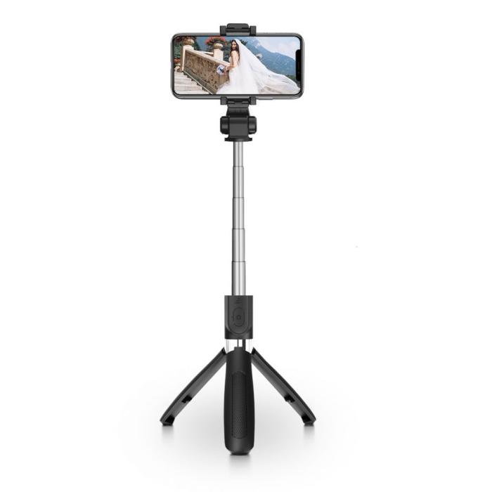 Bild 2, Tech-Protect Tech-Protect Selfie Stick Tripod Trådlös Svart - Teknikhallen.se