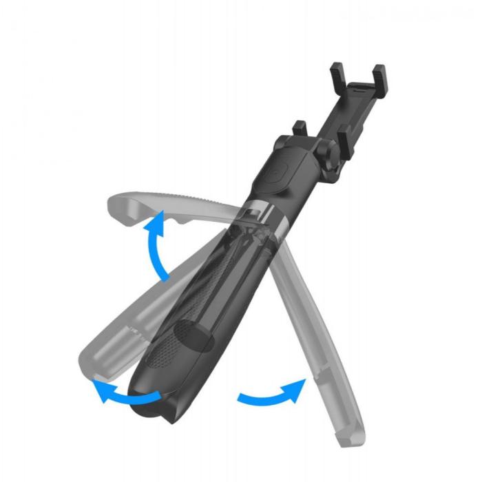 Bild 4, Tech-Protect Tech-Protect Selfie Stick Tripod Trådlös Svart - Teknikhallen.se