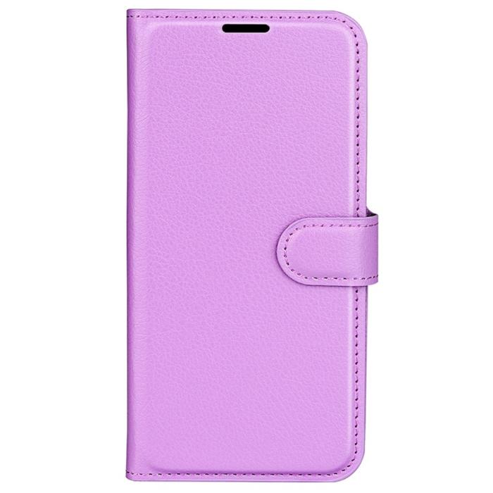 Bild 5,  Sony Xperia 1 VI Fodral Litchi Läder Lila - Teknikhallen.se