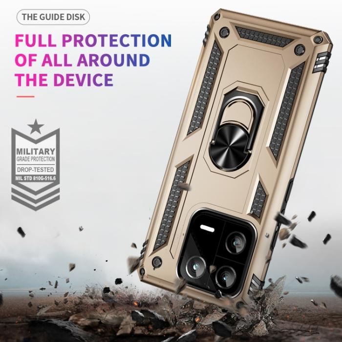 Bild 3,  Xiaomi 13 Pro 5G Skal Ring Armor Guld - Teknikhallen.se