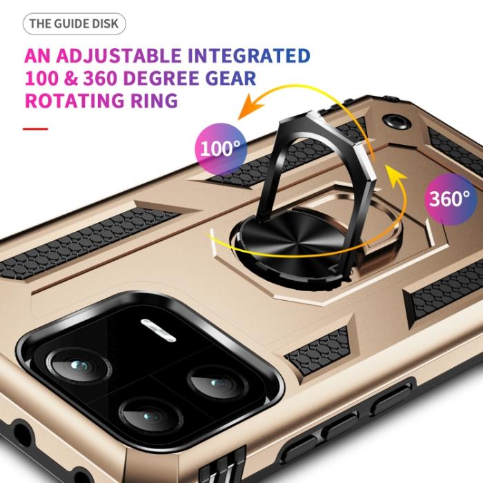 Bild 4,  Xiaomi 13 Pro 5G Skal Ring Armor Guld - Teknikhallen.se