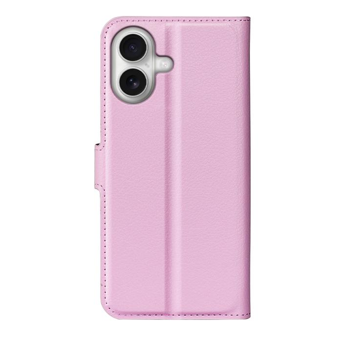 Bild 6,  iPhone 17 Fodral Litchi Läder Ljus Rosa - Teknikhallen.se